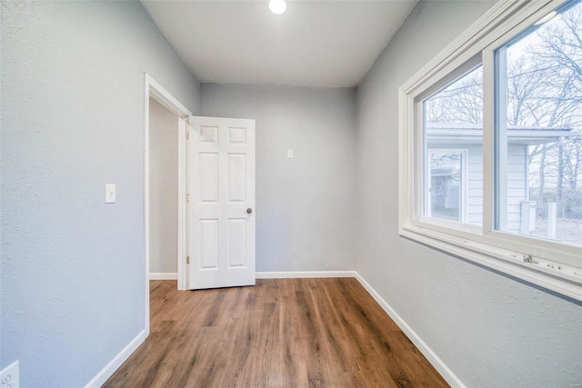 hallway featuring wood-type flooring