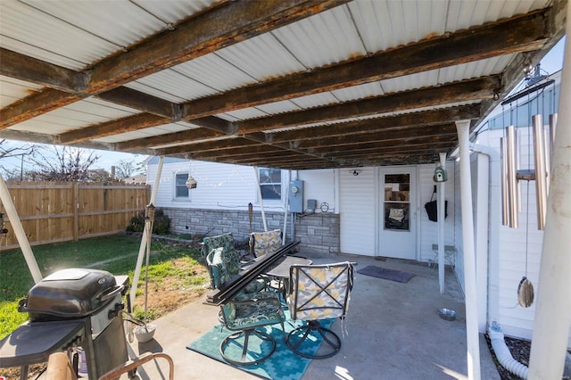 view of patio / terrace featuring grilling area