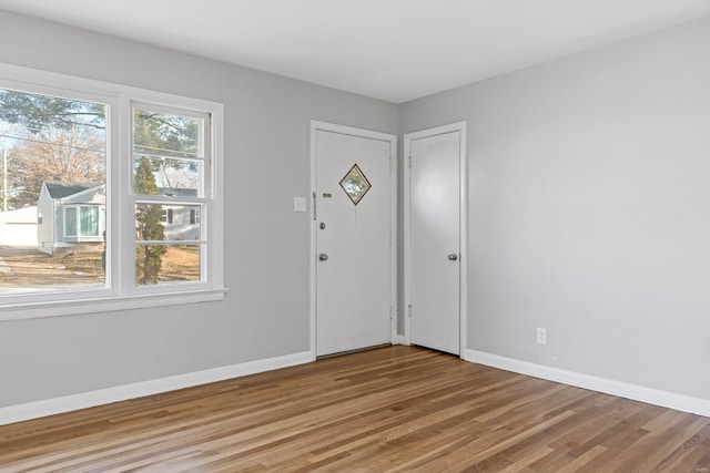 foyer entrance featuring light hardwood / wood-style floors