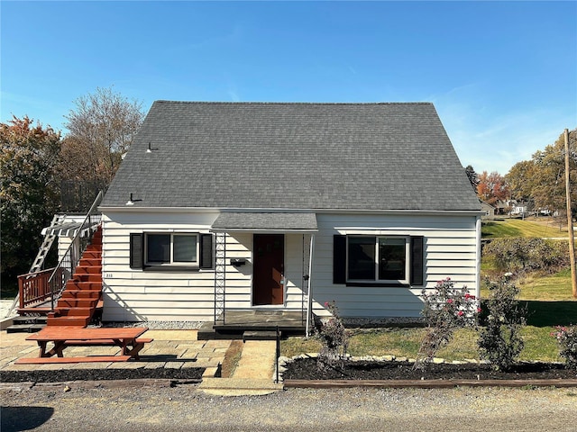 view of new england style home