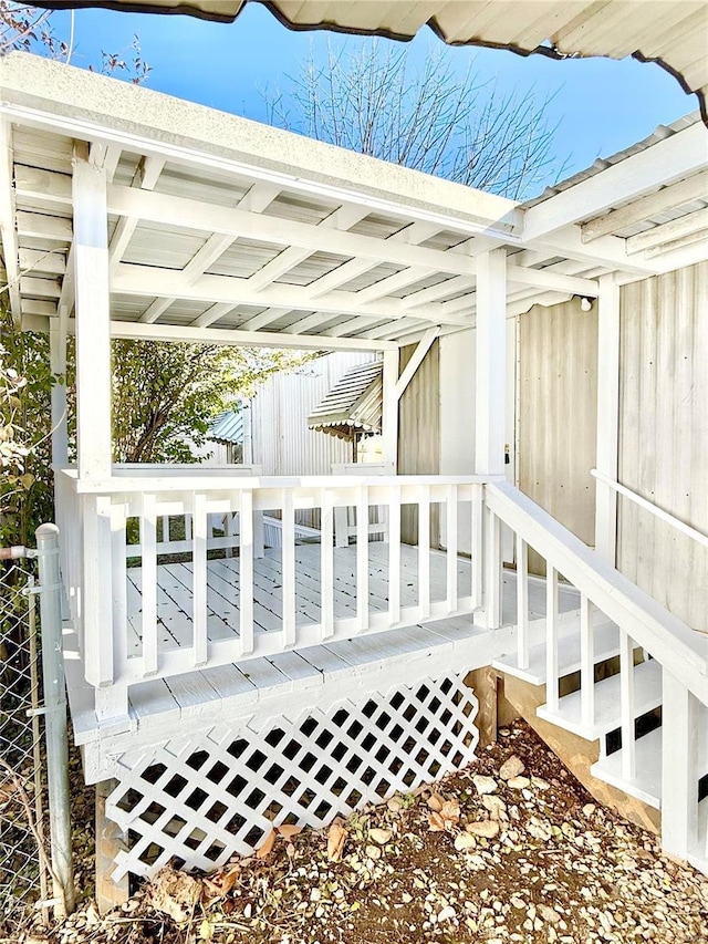 exterior space with a wooden deck