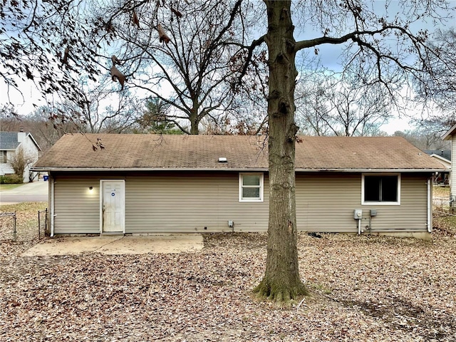 back of house featuring a patio area