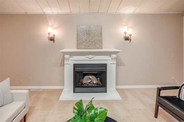 view of carpeted living room