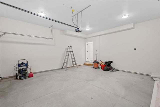 garage featuring a garage door opener