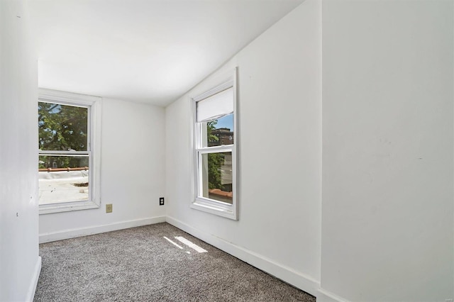 carpeted spare room with a wealth of natural light