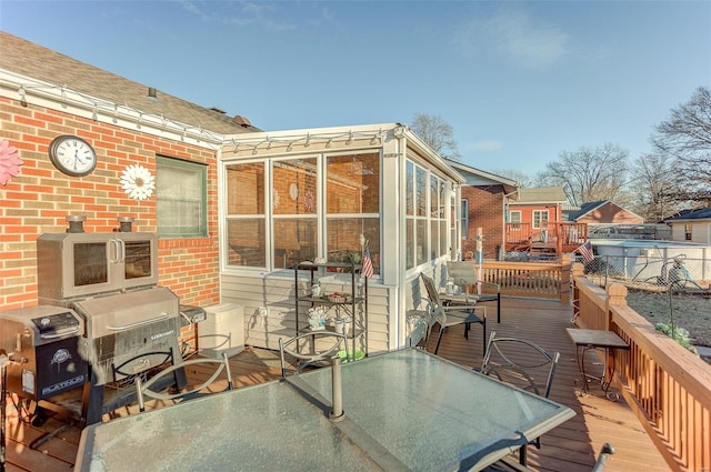 view of wooden deck