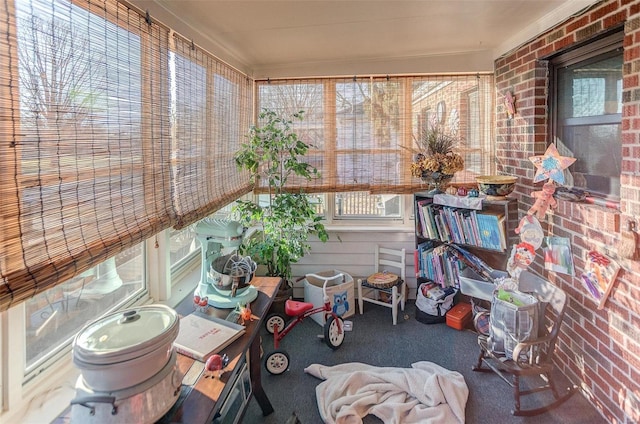 view of sunroom