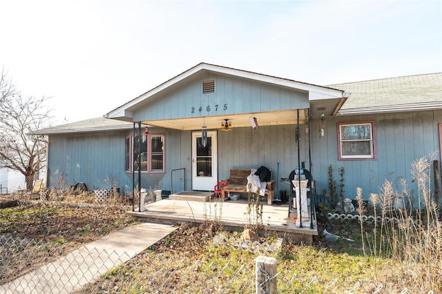 view of front of house with covered porch