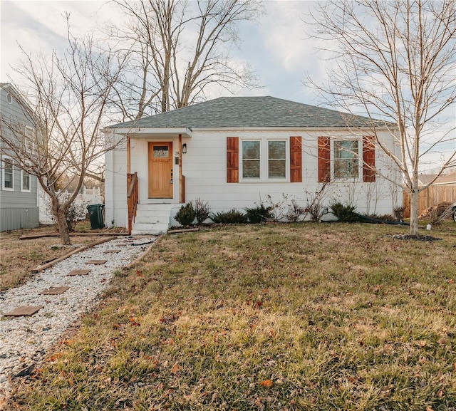 view of front of house with a front yard