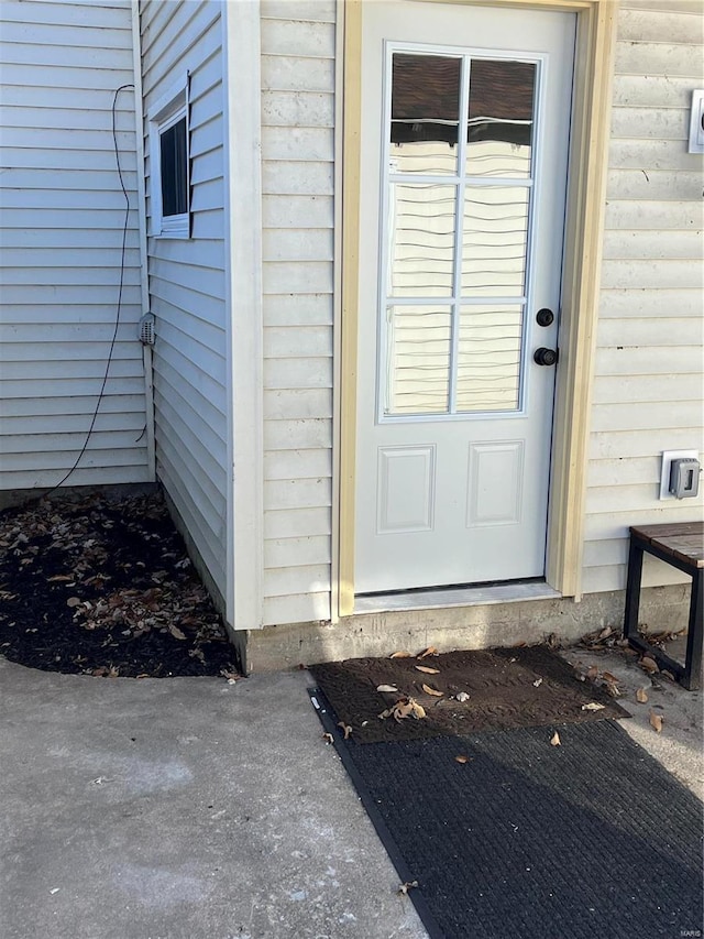 view of doorway to property