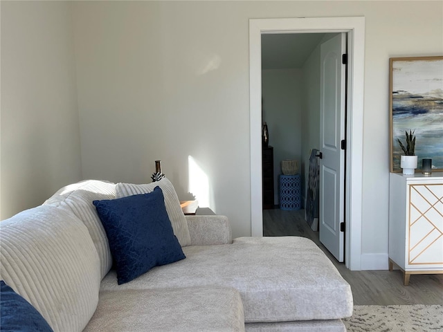 bedroom featuring hardwood / wood-style floors