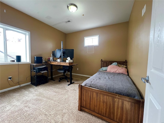 view of carpeted bedroom