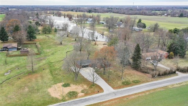 bird's eye view featuring a rural view