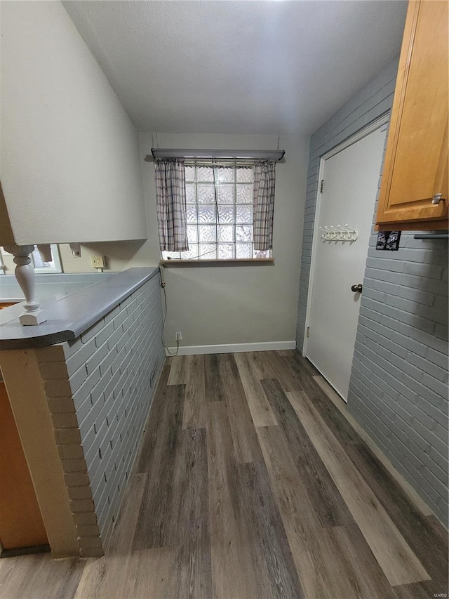 interior space featuring dark wood-type flooring