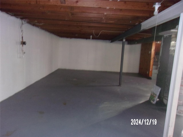 view of basement