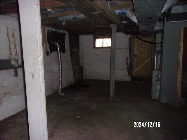 view of basement