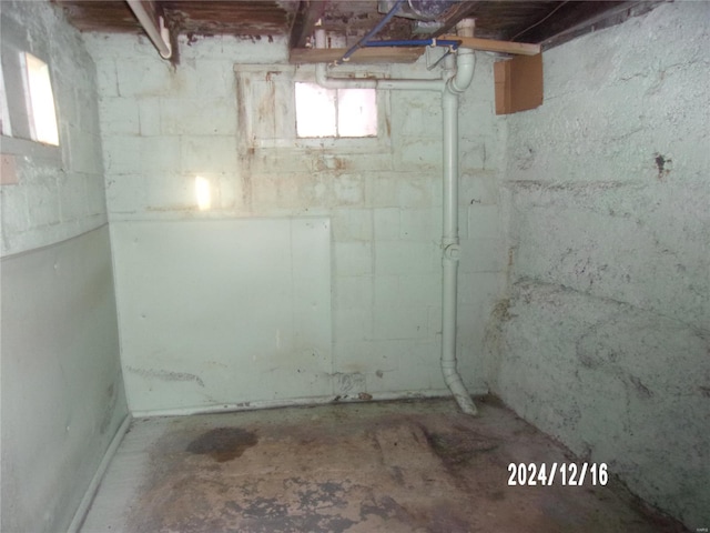 view of basement