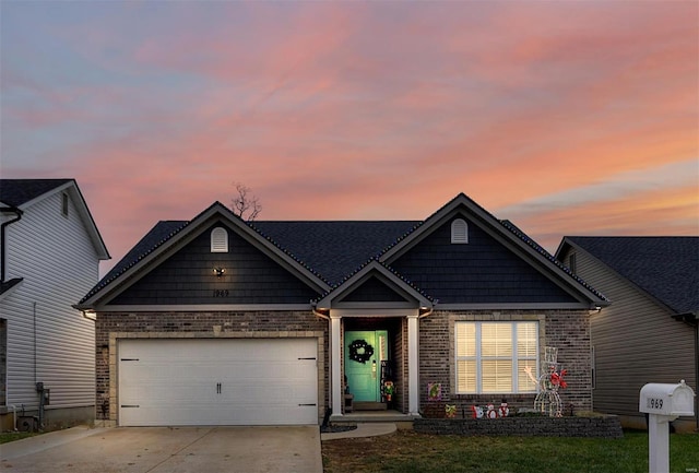 view of front of house featuring a garage