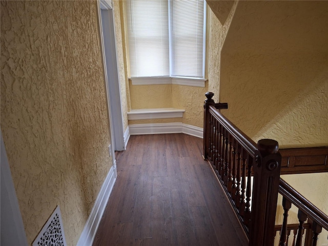 hall featuring dark hardwood / wood-style flooring