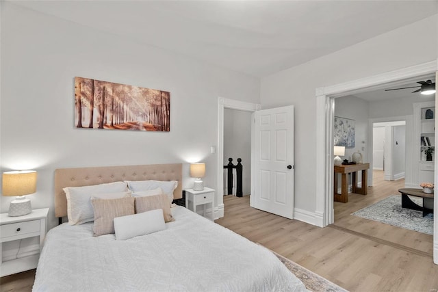 bedroom featuring hardwood / wood-style floors