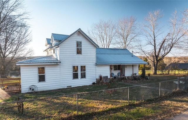 view of rear view of property