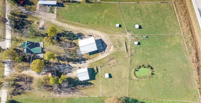 bird's eye view featuring a rural view