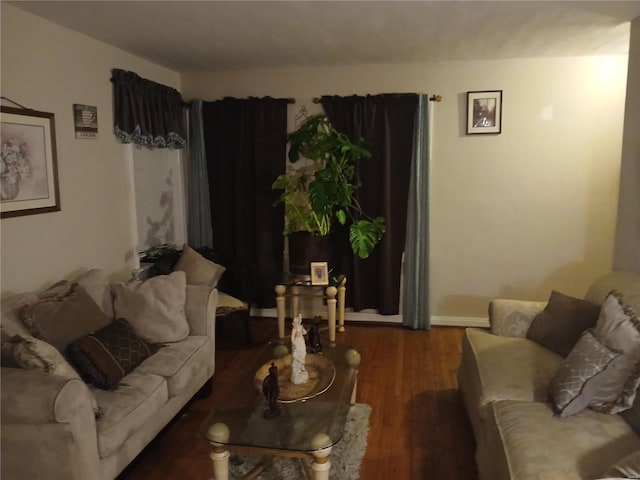 living room featuring wood finished floors