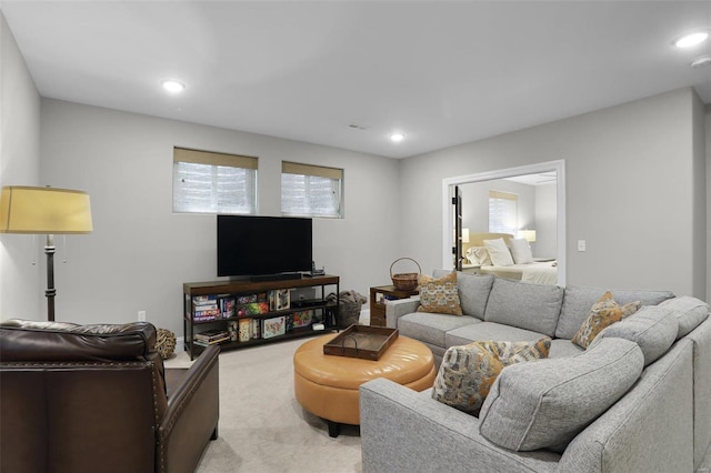 view of carpeted living room