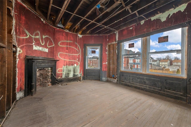 misc room with wood-type flooring