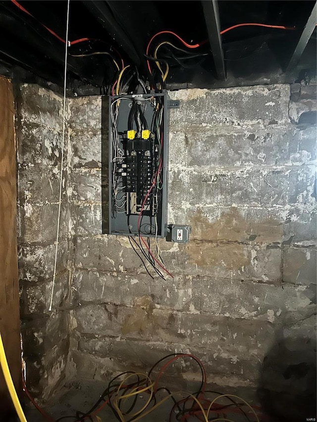 utility room featuring electric panel