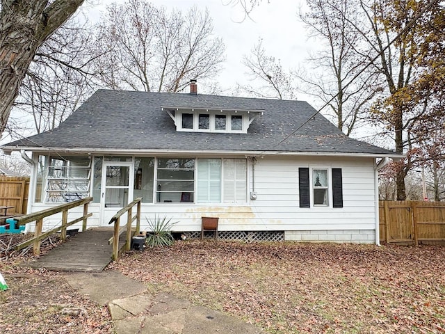 view of bungalow