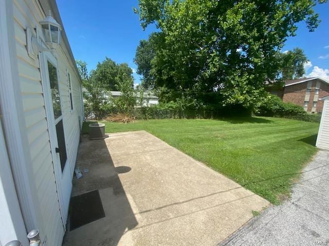 view of yard featuring a patio