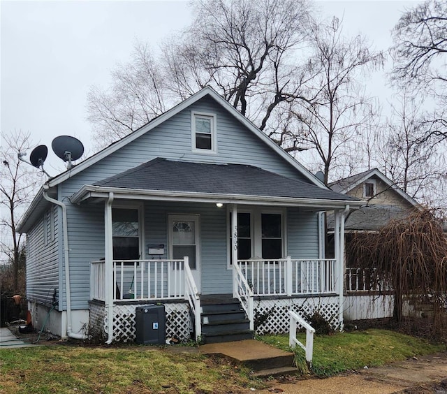 bungalow-style home with a porch