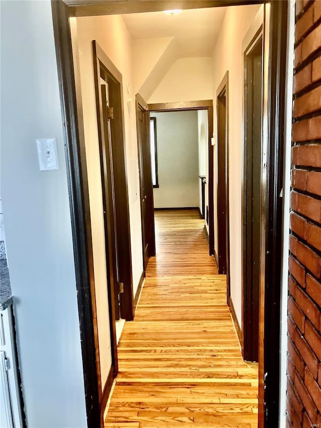 hall featuring light hardwood / wood-style flooring