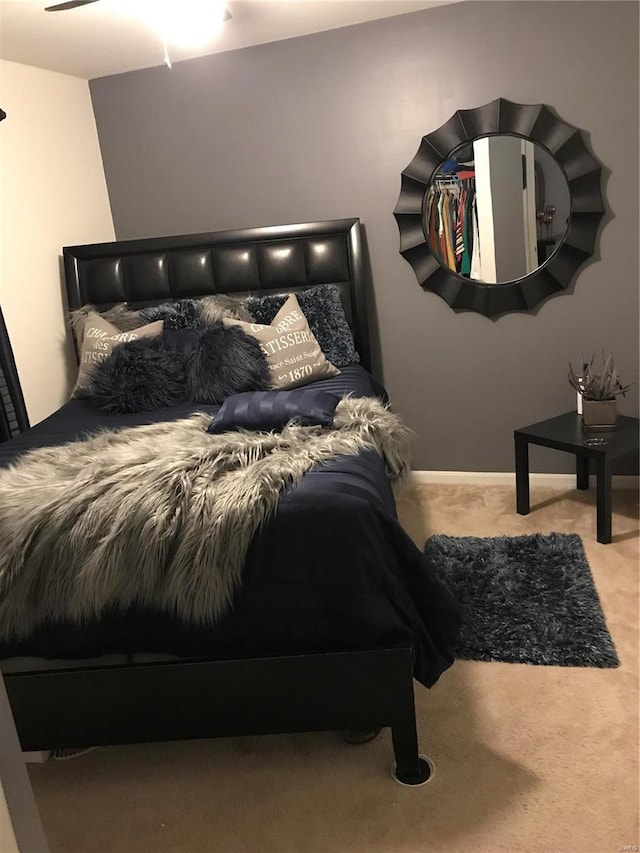 bedroom with carpet