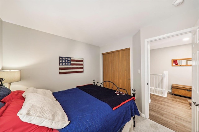 bedroom featuring a closet