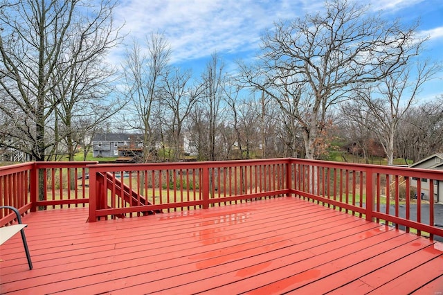 view of wooden deck