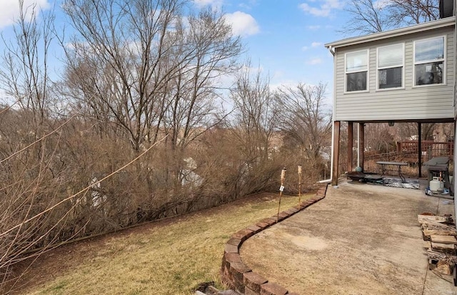 view of yard featuring a patio area