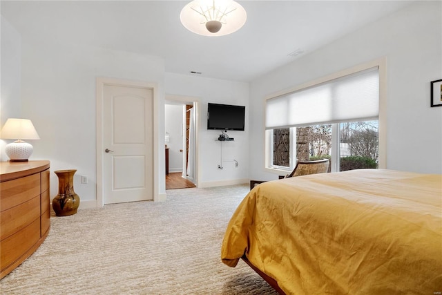 view of carpeted bedroom