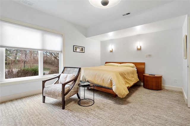 bedroom with carpet floors