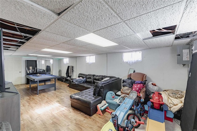 playroom featuring wood-type flooring