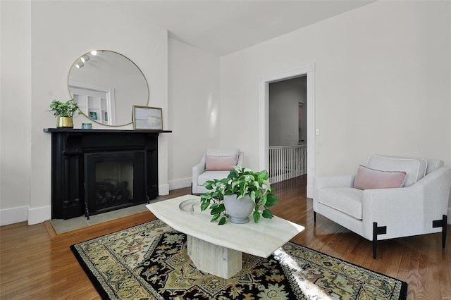 living room featuring hardwood / wood-style floors