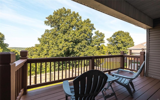 view of wooden terrace