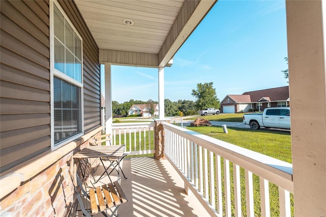 balcony with a porch