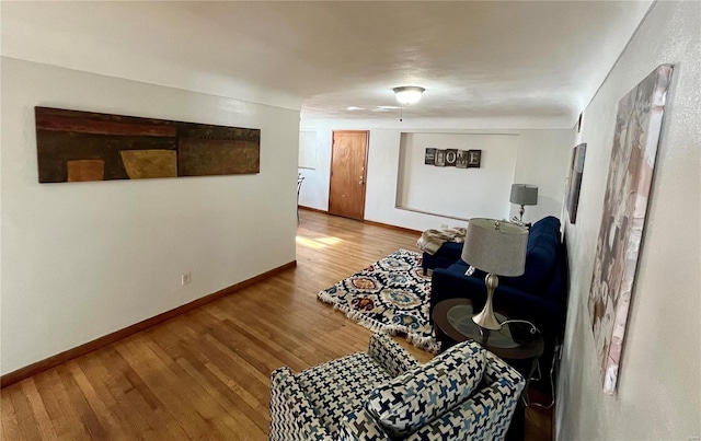 living room featuring hardwood / wood-style flooring