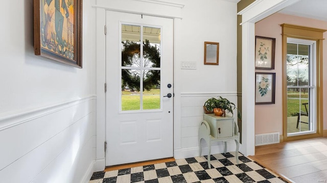 entryway with plenty of natural light