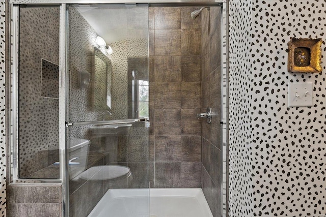 bathroom with independent shower and bath