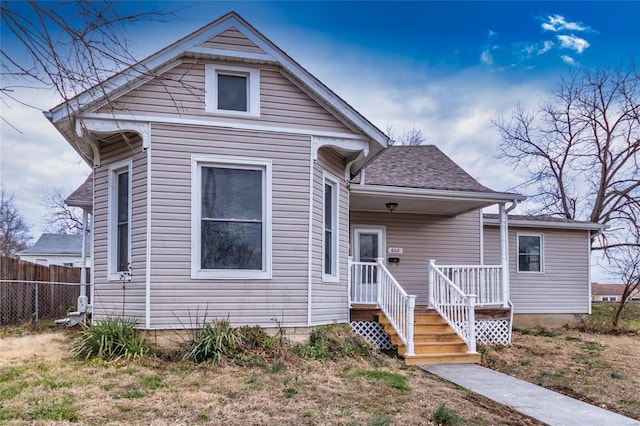 view of bungalow-style home