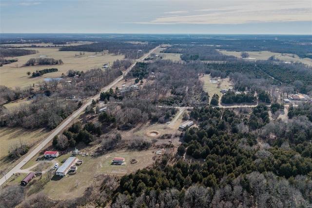 drone / aerial view featuring a rural view