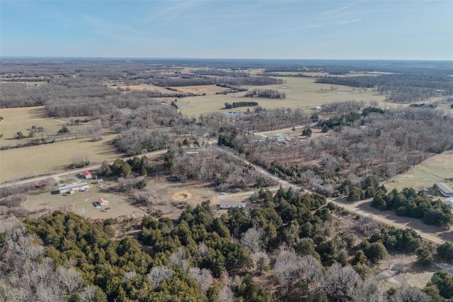 bird's eye view featuring a rural view